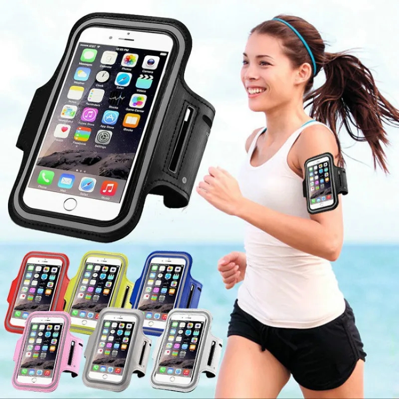 Running Gear Phone Holder - Sport-Laufarmband mit Touchscreen-Funktion und Reflektorstreifen für