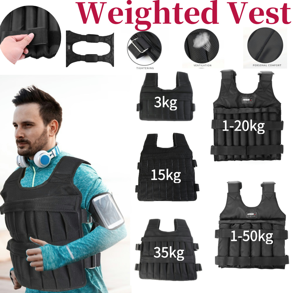Running Gear Vest - 3/15/35kg Trainings-Gewichtsweste Verstellbare Übungsweste Trainingsausrüstung für