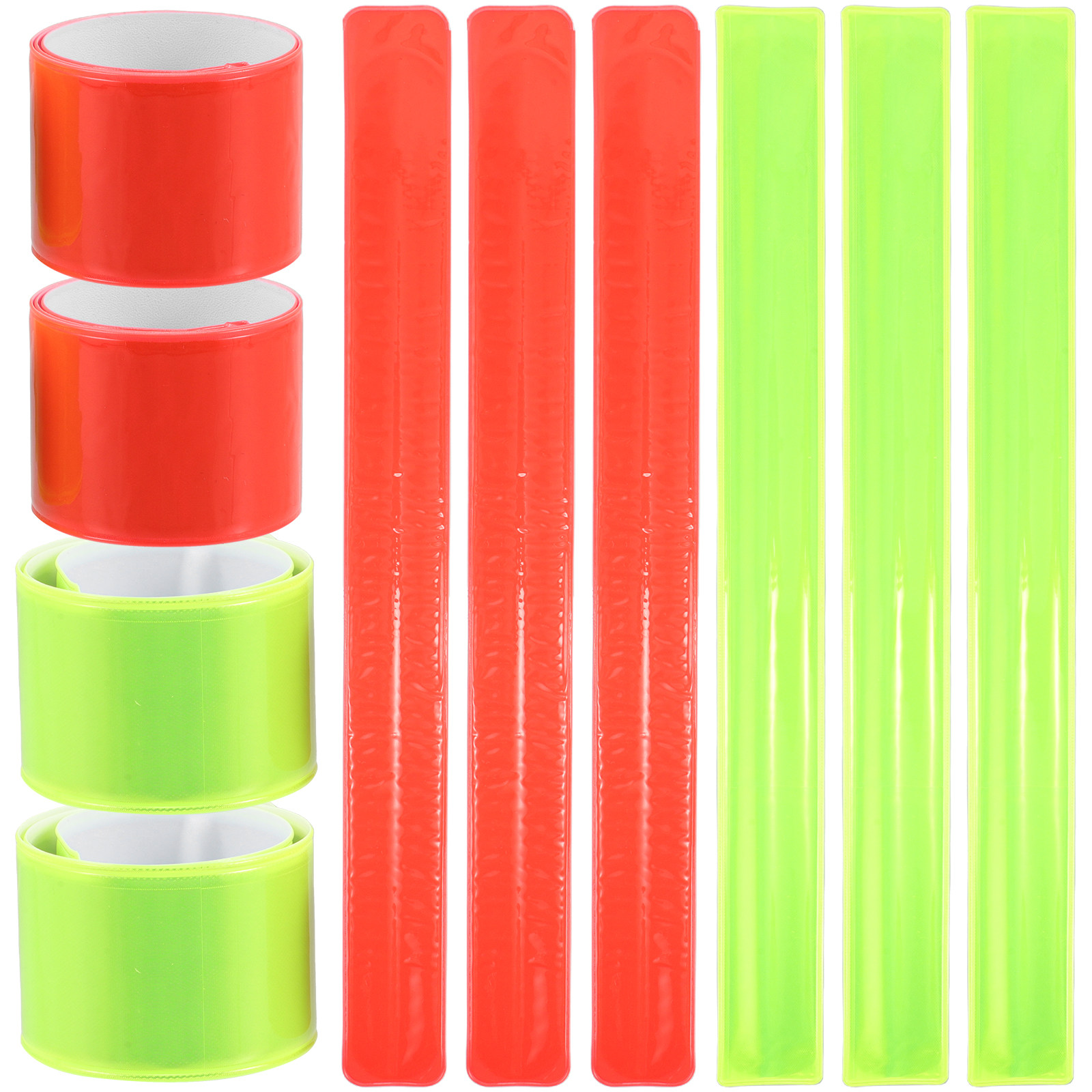 Running Visibility Gear - 12 Stück Reflektierende Schnapparmbänder, Komfortable Verstellbare