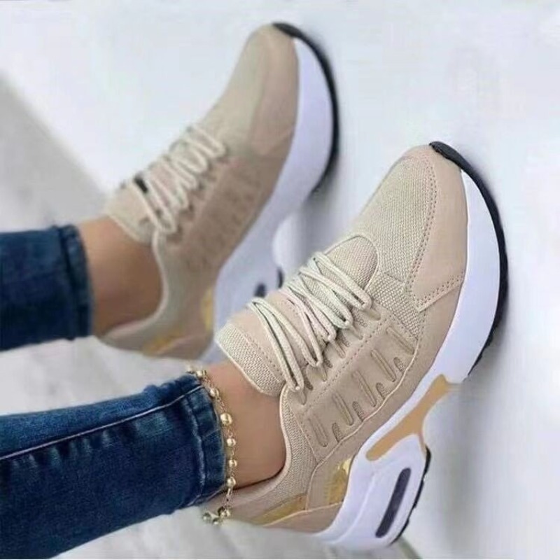 Running Gear Shoes - Damenmode-Sneaker mit Plateau, Luftpolster, atmungsaktives Mesh,