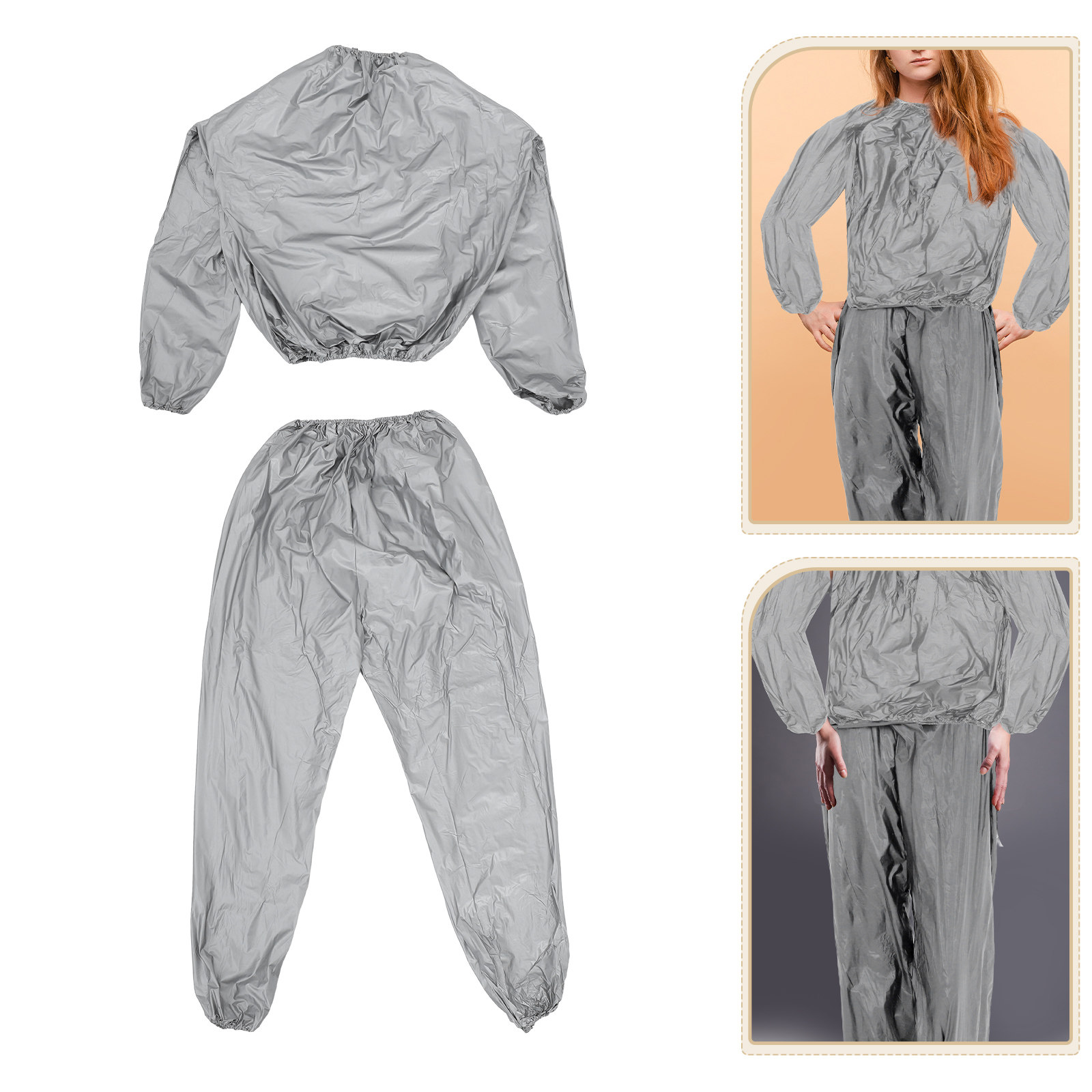 Running Gear Girls - 1 Set Saunaanzug für Gewichtsverlust, Ganzkörper-Schwitzanzug,